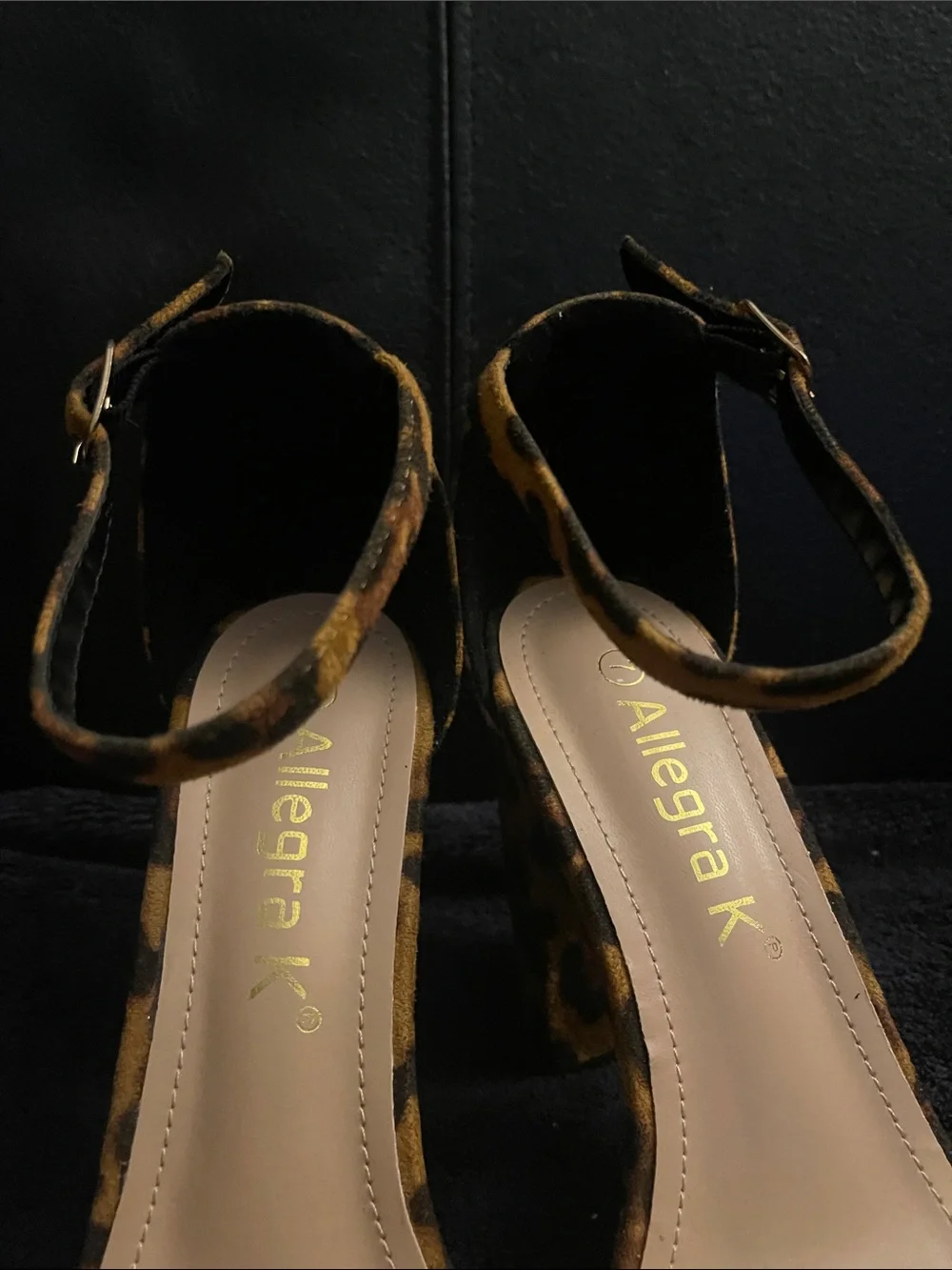Allegra K Leopard Print Ankle Strap Platform Sandal - Women Size 7 NWOB